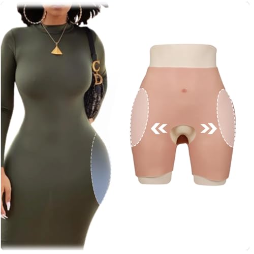Almohadillas de silicona para aumento de glúteos para aumento de cadera, faja moldeadora de aspecto natural para crossdressing, arrastre y necesidades transgénero