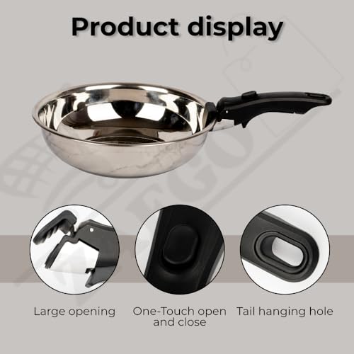 Image of Multipurpose Universal Pot Handle - Detachable Holder for Cookware, Hot Utensil Vessel Pan Holder Kitchen All Cookware Replacement Use.