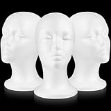 3 Pcs Female Foam Wig Head Long Neck, Styrofoam Mannequin Head Stand for Wig Styling Display, Wig Stand with Head for Multipurpose Use: Display Hair, Hats, Hairpieces, Makeup Practice, Salon, Travel