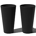 Veradek Demi Series Tall Planter for Porch, Patio, Backyard | Durable Plastic-Concrete Material | Modern Décor for Tall Plants, Grasses