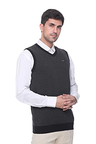 Image of GODFREY Woolen V Neck Sleeveless Half Sweater for Man Winter