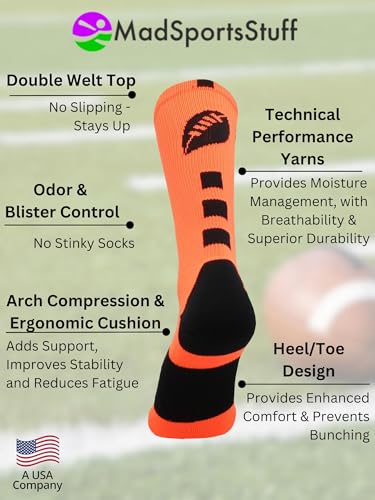 MadSportsStuff Youth Football Socks for Boys or Men, Crew Length Football Gift Accessories3