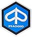 RMS 742690 Emblème « Piaggio » en Cascade Hexagonale Aluminium, Autocollant 25 X 30 Mm pour Vespa 50/Et3, Etc