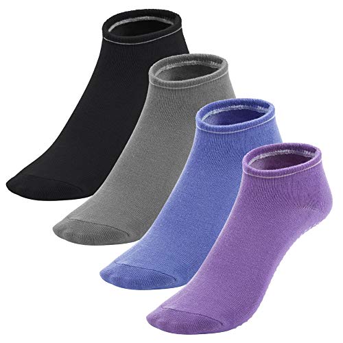 dgaf&bae 4 Paar Yoga socken Damen Anti-Rutsch Baumwollsocken yogasocken rutschfest Damen rutschfeste für Yoga Pilates Tanz Fitness Kampfsport Gym Stange – Bild 4