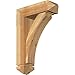 Ekena Millwork BKT0604X18X26THR03RWR Thorton Arts and Crafts Rough Sawn Bracket w/Offset Brace, Western Red Cedar