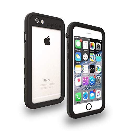 iPhone 6/6s Waterproof Case, Yuker Anti-Scratch Built in Screen Protector, Full Body Protection, IP68 Certified with Touch ID Shockproof Dirtproof Snowproof Waterproof Case for iPhone 6/6s (Black)