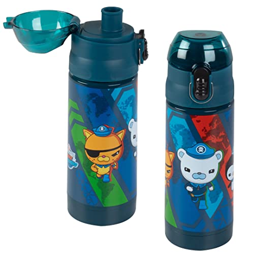 Image of Octonauts Above & Beyond Blue Stainless Steel 13 oz Insulated Water Bottle for Kids - Spill Proof Lid, Easy to Use, Reusable - Keep Liquids Hot/Cold For Hours - Great for Travel, School, Sports, Camp