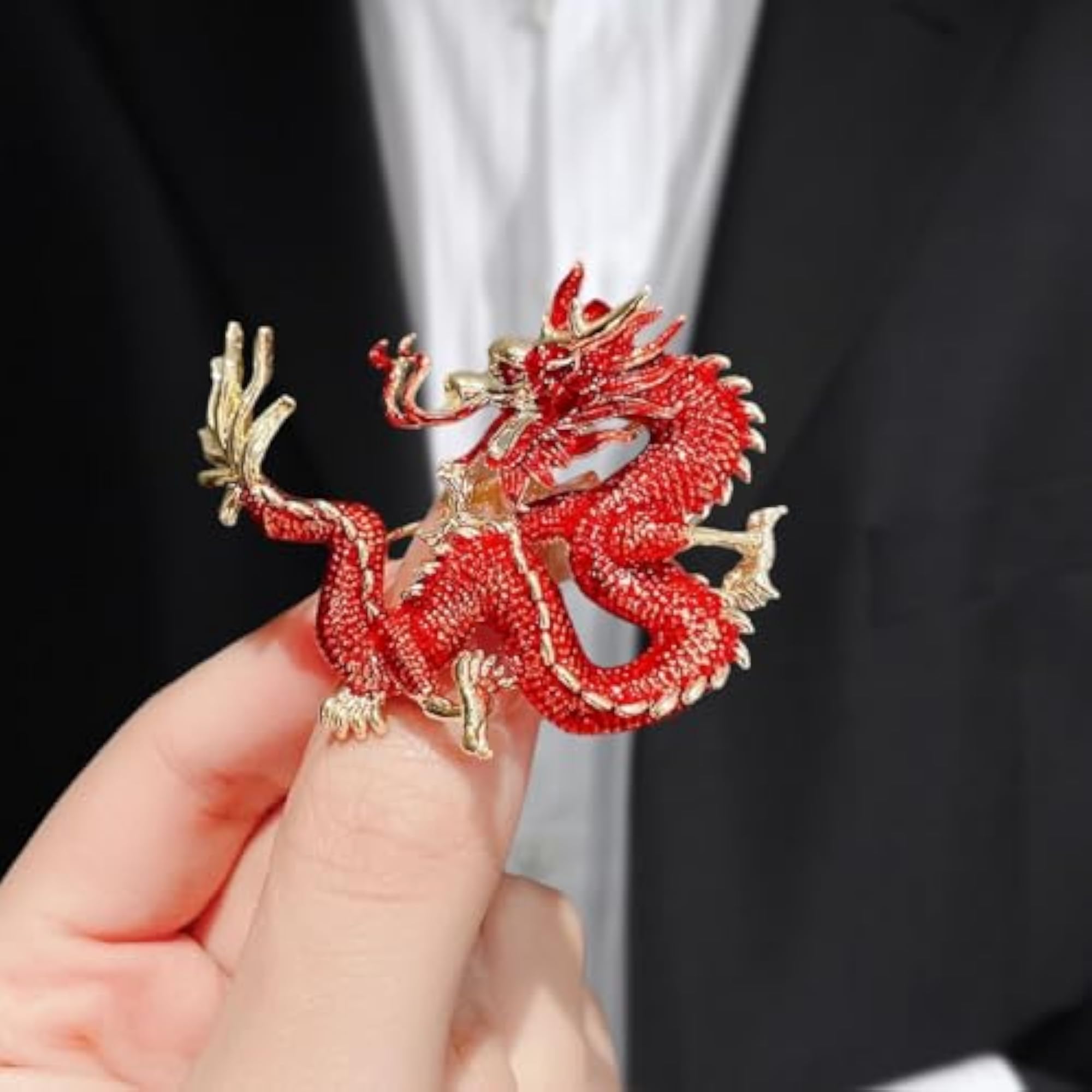 Dragon Brooch Pin Anniversary Shawl Accessory