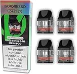 VAPORESSO XROS Replacement PODs 0.8 Ohm [Pack of 4] - Upgraded Corex 2.0, Refillable, 2mL Capacity, Top Fill, Compatible XROS5, XROS4, XROS3, XROSMINI5, XROSMINI4, XROSMINI3, No Nicotine No Liquid
