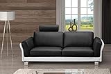 Stilvolle Sofa Garnitur Negro in schwarz / weiß