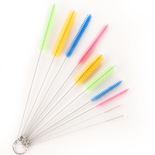 10Pcs Small Bottle Brush Pipe Cleaners Long Straw Cleaner Cleaning Brush Bottle Cleaning Brush Brushes for Water Bottle Tube Kettle Spout Cleaning