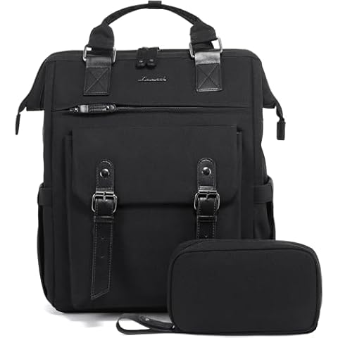LOVEVOOK Women's Laptop Backpack with USB Port Cover