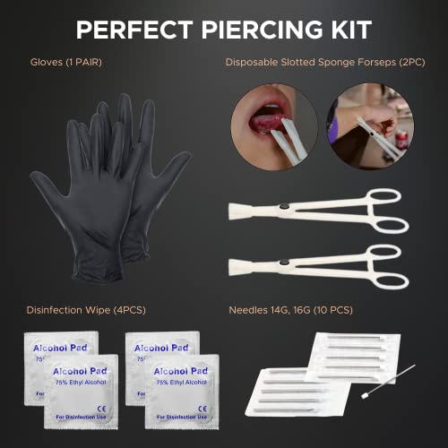 BodyJ4You 156PC Body Piercing Kit - 14G 16G 18G 20G - Belly Ring Nose Septum Tragus Ear Cartilage Industrial - Horseshoe Ring Hoop Barbell Stud Spike - Random Mix Jewelry2