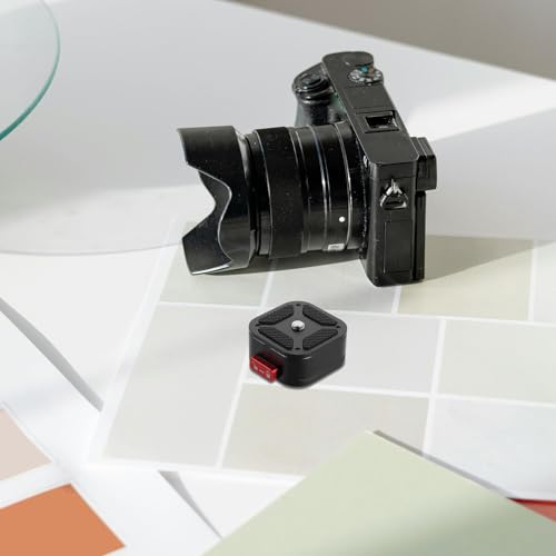 Placa de liberación rápida para evitar caídas en cámara DSLR y trípode 6