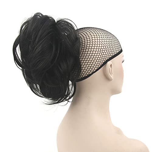 IMISSU Rizado Flexible Garra Cola de Caballo Postizos Sintético Clip En Extensiones de Pelo Pequeñas Cola de Caballo