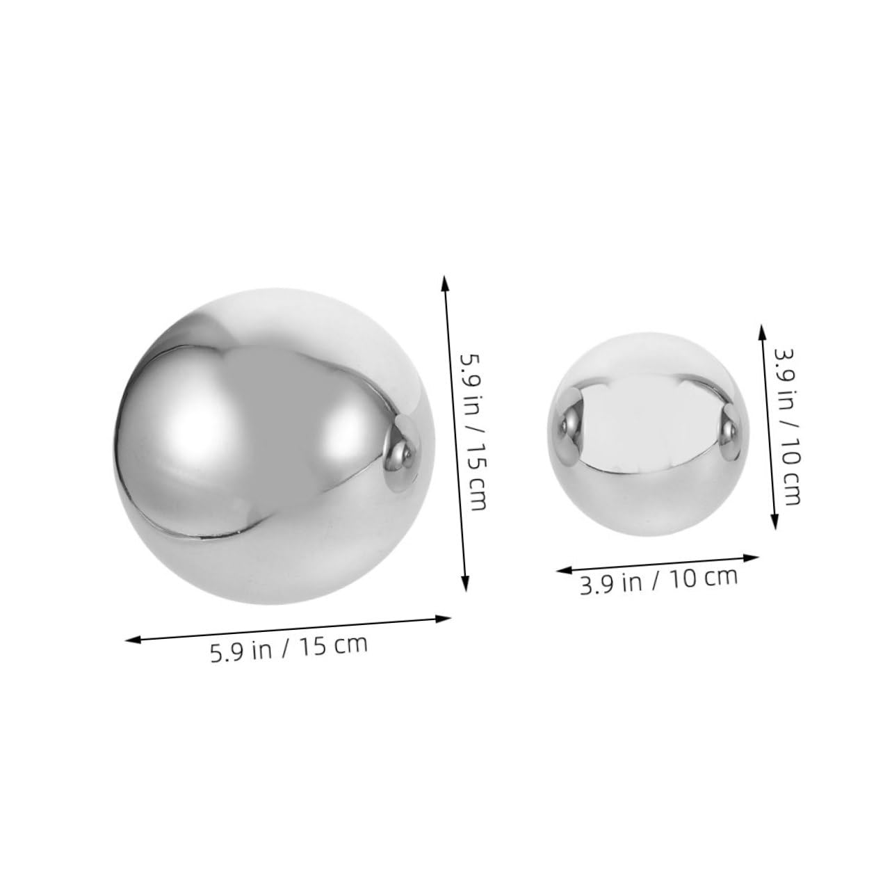 MERRYHAPY Mirror Gazing Balls 6pcs Polished Stainless Steel Garden Ornaments Decorative Balls for Outdoor and Home Reflective Garden