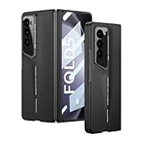 ioiFour for Sumsang Galaxy Z fold 5 Case, Blade Line Design, Camera Protection, Built-in Front Screen Tempered Protector, Slim Fit Exquisite Personality Cool (Black)