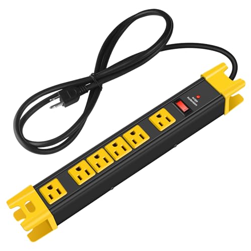 CCCEI Heavy Duty Power Strip Surge Protector - 6 Outlet...