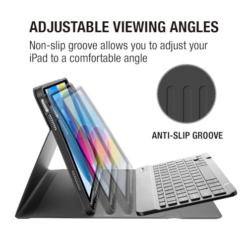 Funda de teclado desmontable para iPad 11 2025 con visión multiángulo ajustable 5
