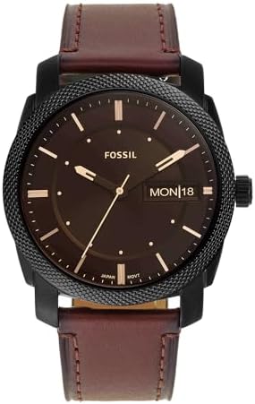 Fossil Machine Watch für Herren, Quarz-Dreizeiger-Datumswerk mit ...
