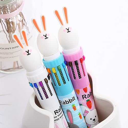 Stylo lapin dix couleurs lot de 12 pièces idéal comme cadeau de rentrée
