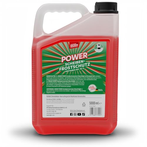 NIGRIN POWER Scheibenfrostschutz Fertigmix Ruby Delight | 5 Liter | wirksam bis -18°C | Anti-Freeze-Formel… – Ansicht 4