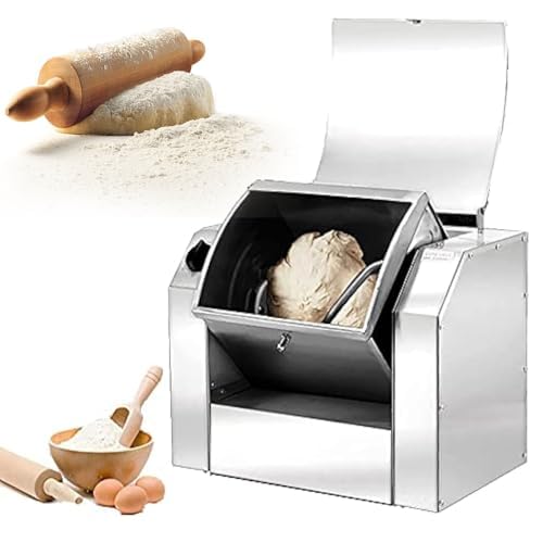 ASerZenith Amasadora Comercial - Mezcladora Eléctrica De Acero Inoxidable para Panadería, Restaurantes Y Servicios De Alimentación(5 Kilos)