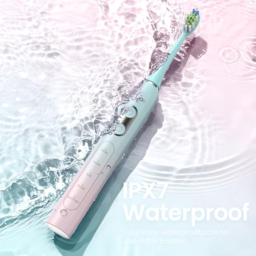 YUNCHI-Electric-Toothbrush-for-Adults-Sonic-Toothbrush-with-8-Brush-Heads-Travel-Toothbrush-Christmas-Gifts-Kids-Toothbrush-5-Models-2-Minutes-Built-in-Smart-Timer-Travel-Case-Gradient