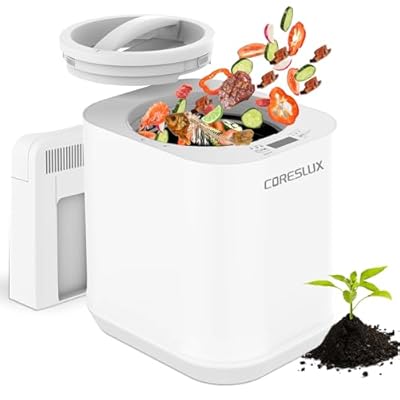 3.5L Electric Composter for Kitchen, Smart Compost Bin with Auto-Cleaning Mode, Odorless Low Noise Design & LED Display, Turn Food Waste to Fertilizer, Compact Compost Machine Indoor for Countertop