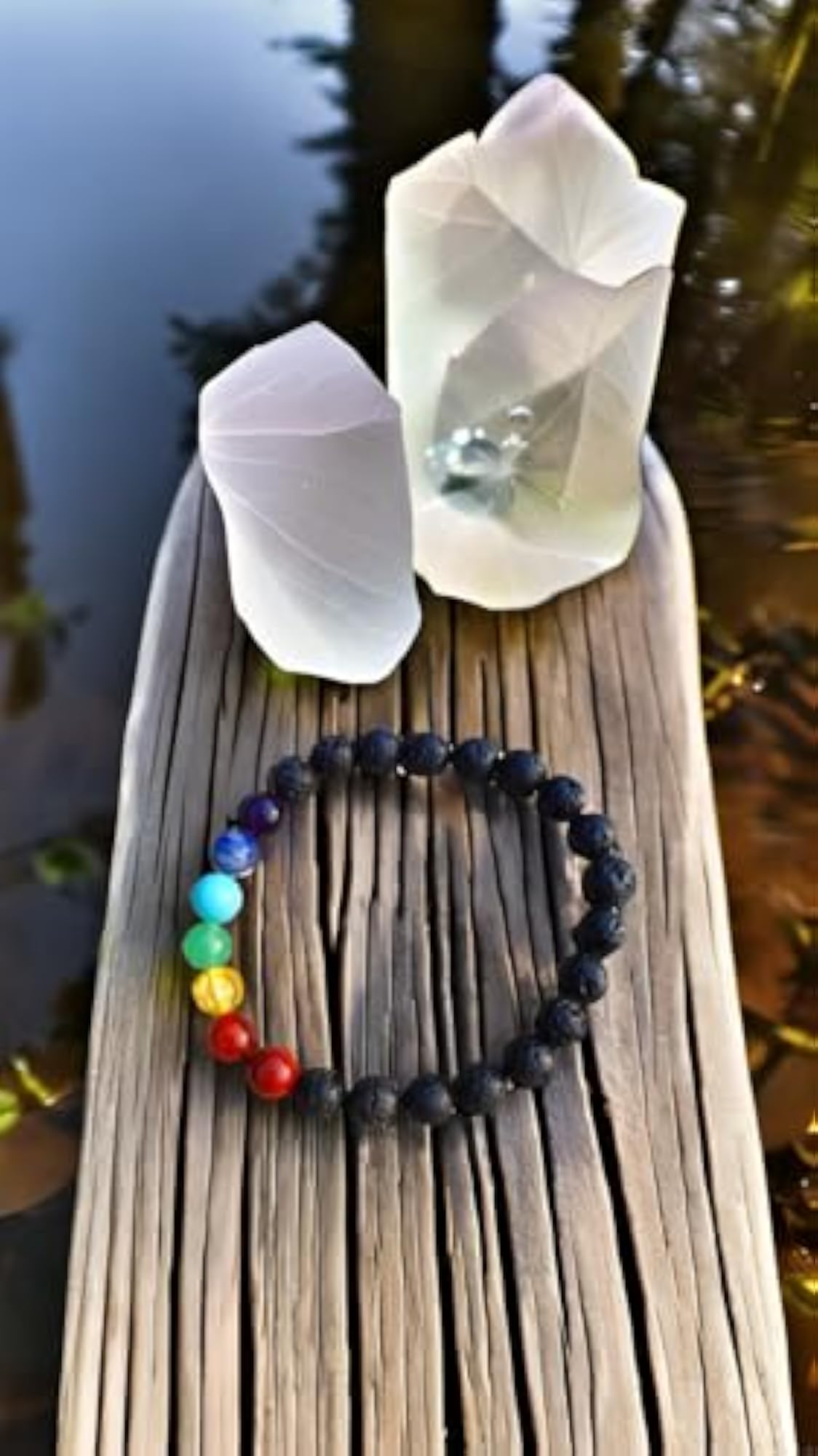 Lava Sevenchakra Healing Bracelet for Meditation and Focus