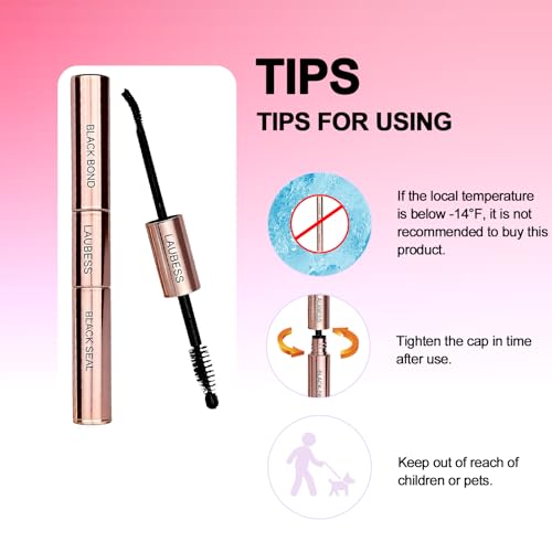 Image of Lash Bond and Seal Lash Glue Waterproof LAUBESS 2-IN-1 Cluster Lash Glue for Eyelash Clusters 72H 10ml (Black /Black)