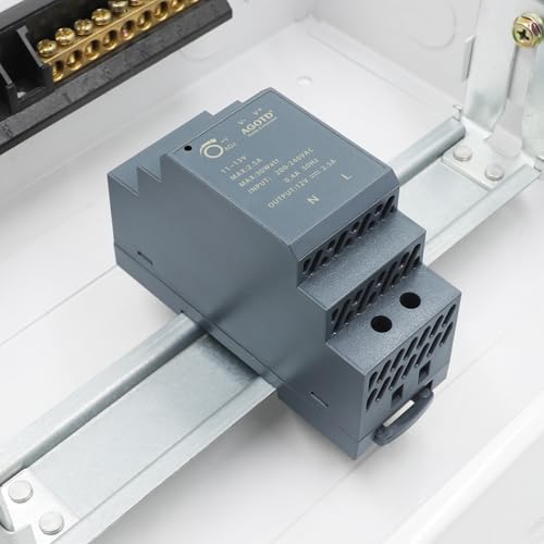 AGOTD Hutschienen Netzteil 30 W, 12 V, 2.5 A DIN Rail Netzteil, DIN Schienen Netzteil 2.5V Trafo für Hutschienen