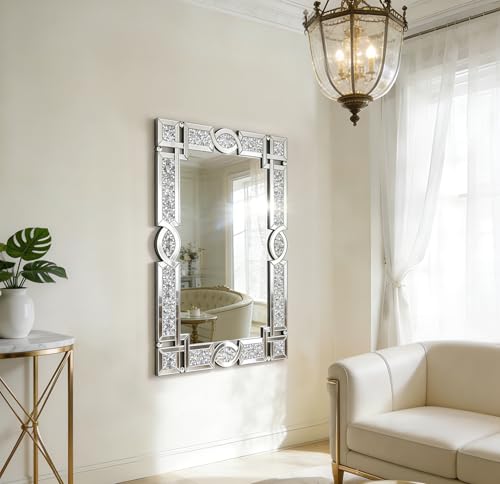 Image of Bathroom Vanity Mirrors for Over Sink, 30x46 Inche Bedroom Mirrors for Wall, Wall Mirrors Decorative for Living Room, Decorative Mirror for Decor, Entryway Wall-Mounted Mirror