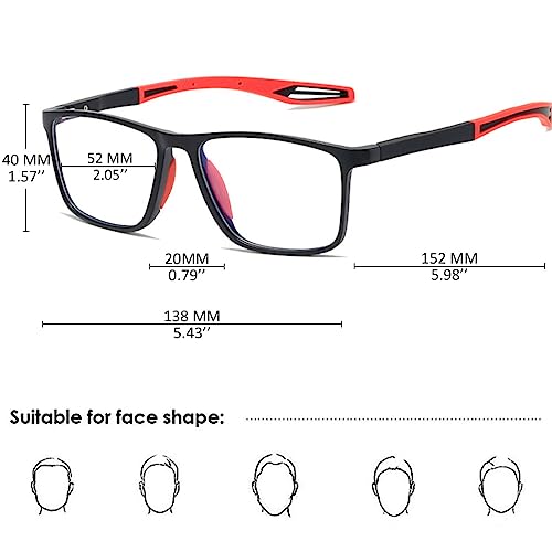 KOOSUFA Photochromic Reading Glasses Blue Light Blocking Sun Readers UV Protection TR90 Super Lightweight Sunglasses for Men Women 3 in 1 Lenses Darken In Sunlight Grey Lens/Black red 2.0 - Image 2
