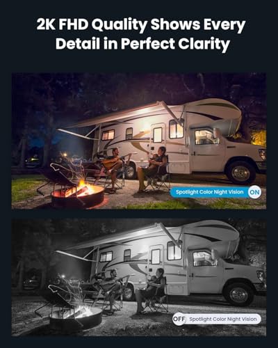 ieGeek 4G Magnetic No Wifi Security Camera, 2K 300° CCTV Camera with Solar & Battery, Indoor/Outdoor, Wireless, Color Night Vision, Motion Detection, Two-way, SIM card inserted, Unlimited Data Plan - Image 8