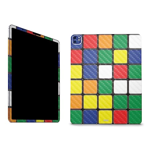 Image of MightySkins Carbon Fiber Skin Compatible with Apple iPad Pro 12.9 inch M2 6th Gen (2022) Full Wrap Kit - Puzzle Cube | Protective, Durable Textured Carbon Fiber Finish | Easy to Apply | Made in The USA