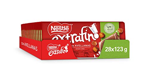 Nestle Extrafino Tableta De Chocolate Con Leche Y Avellanas, Sin Gluten, 123 G Paquete De 28 Nestle Extrafino Tableta De Chocolate Con Leche Y Avellanas, Sin Gluten, 123 G Paquete De 28