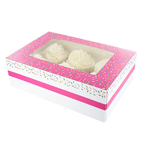 Culpitt 6/12 Cupcake Box, 20 Pack, Cupcake Boxes to Carry Tasty Treats