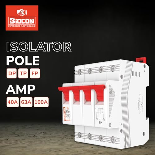 Image of Isolator with Current Rating 100A FP IS /IEC 60947-3Voltage: 240 /415 V ACFrequency: 50 Hz