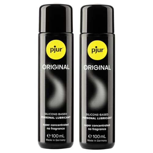 pjur ORIGINAL - Premium Silikon-Gleitgel - lange Gleitfähigkeit ohne zu kleben - sehr ergiebig und für Kondome geeignet - 100ml (2er Pack)