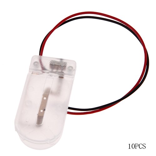 Amazingdeal CR2032 Knopfzellen-Batteriehalter, 3 V, Weiß, 10 Stück Cover