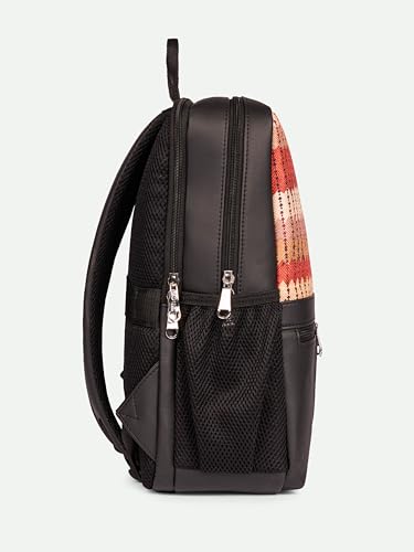 Image of ZOUK Men's Office Laptop Backpack (15.6 Inch) | Vegan Leather Travel Bag with Dual Compartments, Padded Laptop Sleeve, Trolley Sleeve, Waterproof Lining & Multiple Pockets |