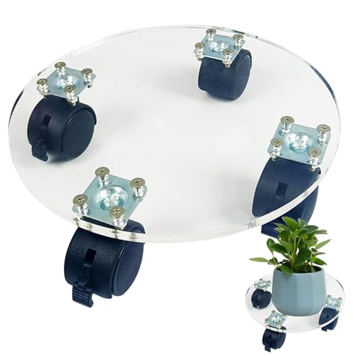 Sicuro da usare: questo supporto per rulli per piante è realizzato con una lastra acrilica spessa e altamente trasparente, che offre sicurezza e un eccellente effetto visivo. Il design liscio e arrotondato del bordo non solo garantisce bellezza, ma protegge anche i pavimenti dai graffi ed è un'ottima aggiunta alla tua collezione di piante