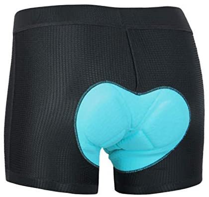 Cycorld Radunterhose Radlerhose Herren Fahrradhose mit Elastische Atmungsaktive 3D/4D Einer Hohen Dichte Gel Sitzpolster Schnelltrocknend Fahrrad Fahrradunterhose (Blau Pad, XXL) Cover