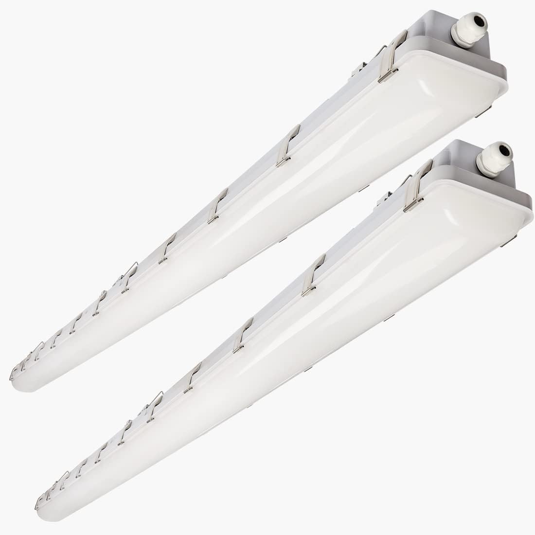 DAKASON 8FT LED Vapor Tight Light 120-100-80W tunable, 15600lm LED Vapor Proof Lighting Fixture IP66 100-277V, Outdoor Shop Lights Waterproof for Parking Garage Car Wash Warehouse 2-Pack