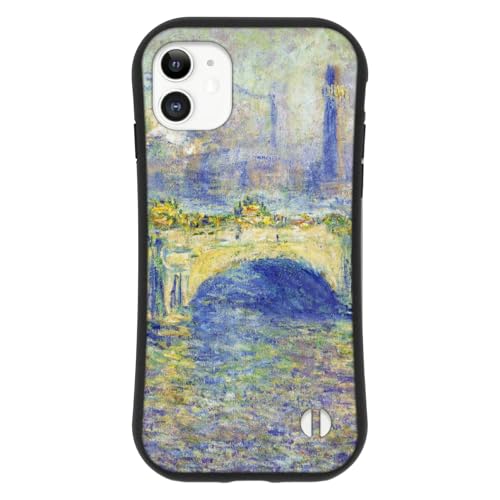 ブレインズ iPhone 14 Pro Max 耐衝撃 グリップ スマホ ケース カバー モネ ウォータールー橋 クロード 絵画 名画 西洋画 名作 画家 風景 景色 風景画 ユニーク おしゃれ 個性的 iphone14プロマックス フォーティーン プロマ