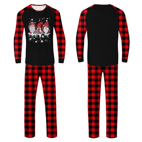 Pijama de Papá Noel suave tipo mono de manga larga con diseño casual de cuadros para invierno