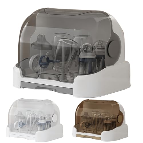 Sinyuyong Organizador de biberones: escurridor y caja de almacenamiento compacto for guardarlo fácilmente en la encimera y for viajar.(C,XL)