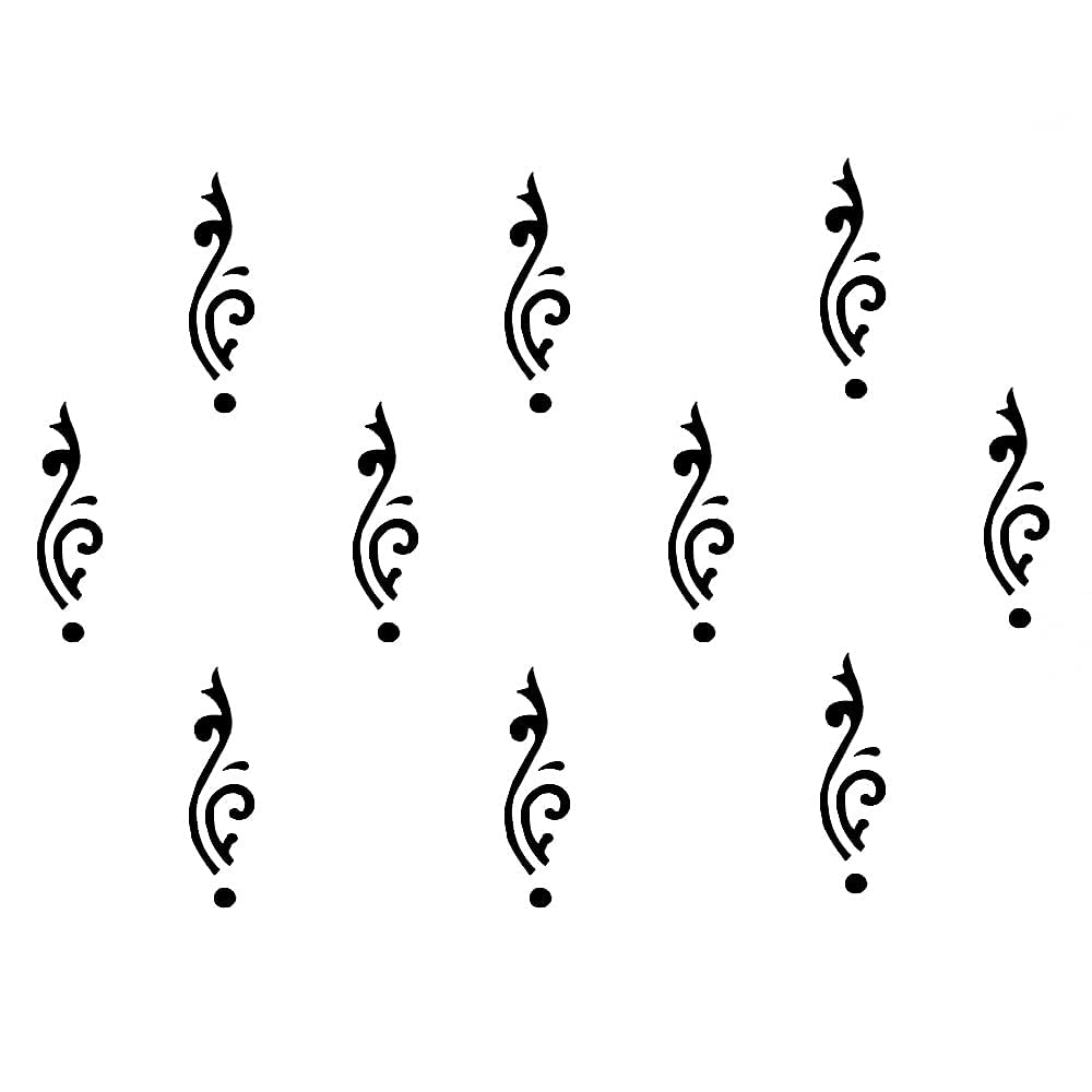 Comet BustersBlack Traditional Bindis (BV140)