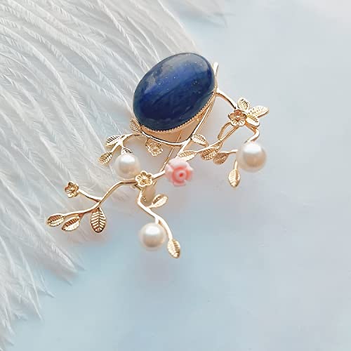 Image of Brooches for Women with Crystal, Pink Flower, Rhinestone Brooches Pins Elegant Jewelry Blossom Fashionable Gifts Ladies Bouquet Brooches Pin for Birthday, Party, New Year, Wedding